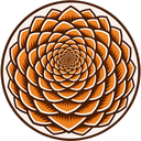 The Rooted World — Pinecone logo